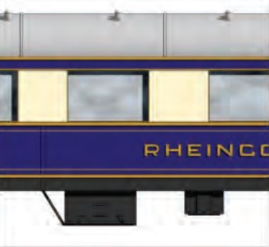 Zustand 1931/1932, Wagennr. 10 711 Köln, mit Rheingold Schriftzug, Farbe beige/pflaume, Typ 2.Kl., Innenbeleuchtung und Tischlampen digital schaltbar, 5 Wagen ab 750€